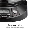 thumbnail image 5 of Hamilton Beach 12-Cup Programmable Drip Coffee Maker Machine with Glass Coffee Pot, Black with Stainless Steel Accents, 5 of 8