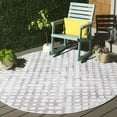 thumbnail image 2 of SAFAVIEH Stella Gloriana Abstract Indoor/Outdoor Area Rug, Ivory/Beige, 6'7" x 6'7" Round, 2 of 9