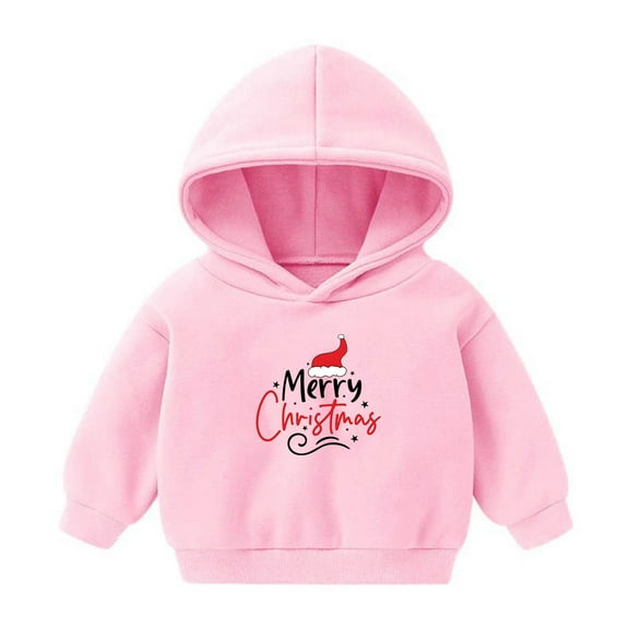 Fesfesfes Hoodie Sweatshirt for Boys and Girls Hoodie Shirts Casual Christmas Print Long Sleeve Tops Children Hooded Pullover Tops