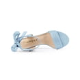 thumbnail image 4 of BLISSFUL STEP Women's Shoes Slingback Back Ankle Open Toe Tie Block Heels Sandals Sky Blue 10, 4 of 7