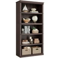 thumbnail image 2 of Aoile 5 Tier Farmhouse Bookshelf, 12.7" x 31.4" x 67.4" Heavy Duty Freestanding Bookcase, Bookshelves with Storage Open Display for Home Office, Living Room, Bed Room, Bathroom, Cherry, 2 of 10