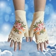 thumbnail image 2 of Women's Handmade Knitted Retro Crochet Gloves for Casual Autumn and Winter Wear Size:One Size, 2 of 5