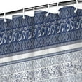 thumbnail image 3 of Blue and White Geometric Striped Pattern Shower Curtain 36"x72" ,Bathroom Decorative Shower Curtains Set with 12 Hooks,Modern Waterproof Washable Shower Curtain, 3 of 6