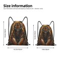 thumbnail image 2 of Saiise Tiger In The Fallen Leaf Forest Pattern Sports Drawstring Backpack - String Swim Gym Bag with Wet Proof Pocket for Women&Men-Small, 2 of 6
