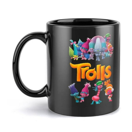 

Trolls Mug Black Ceramic Coffee Mugs with Handle Latte Cup Water Cup Tea Cup Fashion Mug for Women And Men