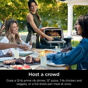 Ninja Woodfire™ Pizza Oven, 8-in-1 outdoor oven, 5 Pizza Settings, Ninja Woodfire™ Technology, up to 700°F heat, BBQ smoker, electric