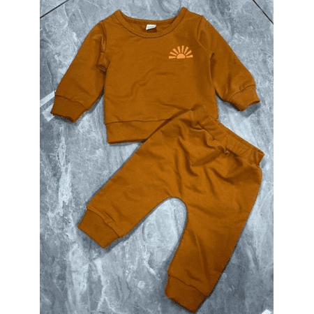 

Baby Autumn Clothes Suits Long Sleeve Sun Print Top Pants 2pcs Infants Clothing Sets Newborn Boys and Girls Sport Outfits
