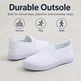 thumbnail image 3 of Girls White Shoes Canvas Comfortable Causal Sneakers for Boys Toddler Kids, 3 of 12