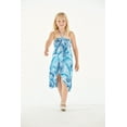 thumbnail image 5 of Robe Hawaïenne pour Fille en Palmiers Bleus Simples, 5 of 5