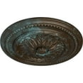 thumbnail image 3 of Ekena Millwork 15 3/4"OD x 1 7/8"P Chester Ceiling Medallion (Fits Canopies up to 2 1/4"), Hand-Painted Bronze Blue Patina, 3 of 6