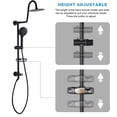thumbnail image 6 of Wowow Wall Bar Shower Kit 1-Spray 8 in. Round Rain Shower Head with Hand Shower in Matte Black (Valve Not Included), 6 of 8