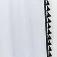 thumbnail image 2 of Exclusive Home Tassels Embellished Sheer Rod Pocket Curtain Panel Pair, 54"x84", Black, 2 of 7
