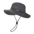 thumbnail image 1 of Sombrero de pescador estilo retro, estilo vaquero del oeste, tipo cubo, con tamaño ajustable, impermeable, de secado rápido y protección solar para exteriores., 1 of 8