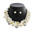 thumbnail image 1 of Stylish Artificial Pearls Necklace Earrings Set Ergonomic Design Breathable Comfort Contemporary Fashion Accessory Multicolor, 1 of 4