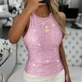 thumbnail image 5 of Womens Sparkly Tank Tops, Sleeveless Shirts for Women Summer Fashion Shiny Sequins Crewneck Tanks Blouses for Party, 5 of 5