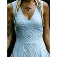 thumbnail image 4 of Multicolor Celtic Knot Embroidered V-Neck Sleeveless Maxi Dress, 4 of 4