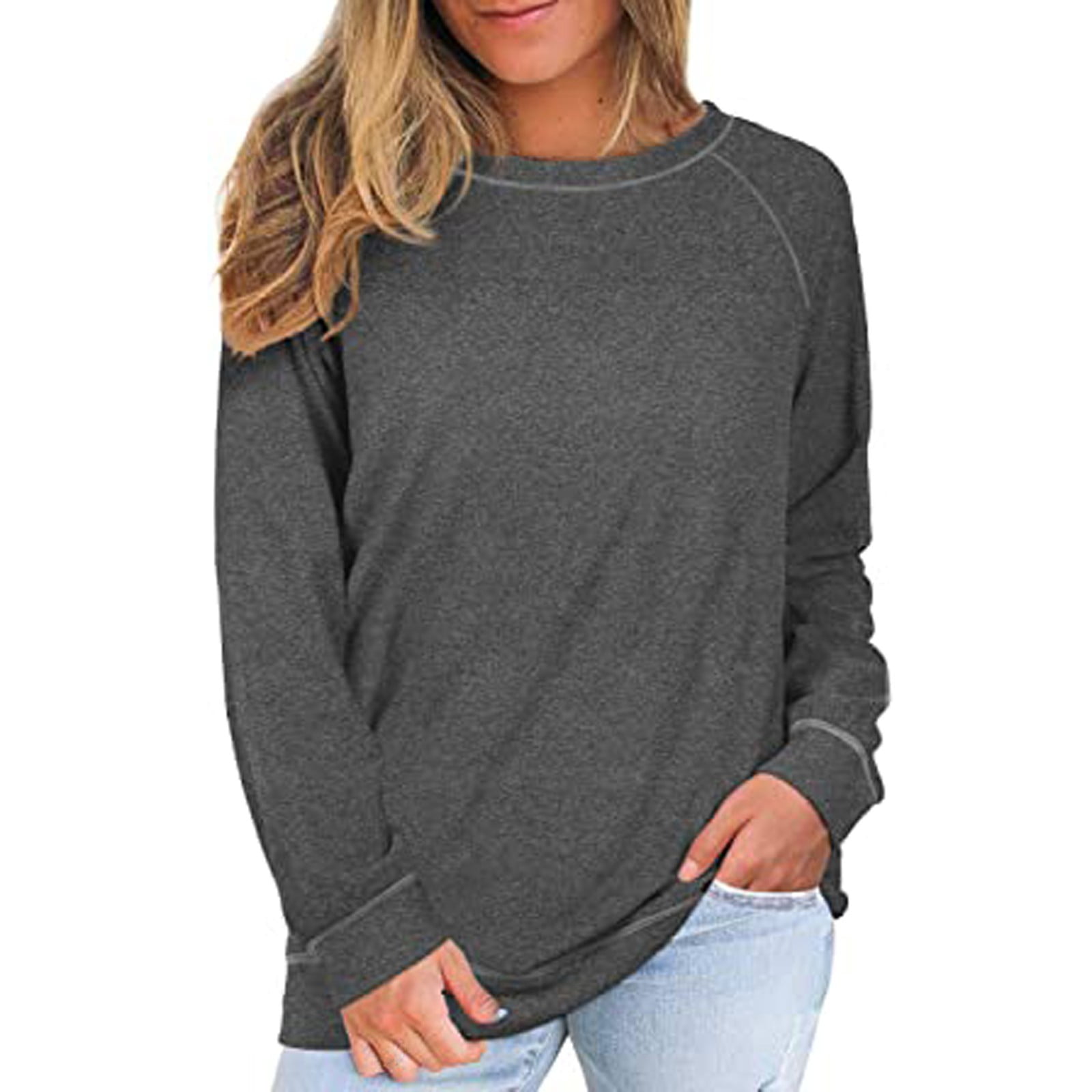 Swiusd Plain Hoodie Women Crewneck 