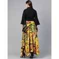 thumbnail image 2 of Pannkh Women's Embroidered Crop Top With Picasso Printed Skirt, 2 of 10