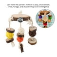 thumbnail image 4 of Yajisi Parrot Knots Blocks Chew Wooden Toys, Pure Natural Colorful Hanging Bird Cage Accessory for Parakeets & Macaws, Multicolor, 3.94 inches / 10 cm, 4 of 8