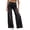 Black gray, variant on High Waist Women Stretchy Wide Leg Jeans Casual Pull on Denim Pants