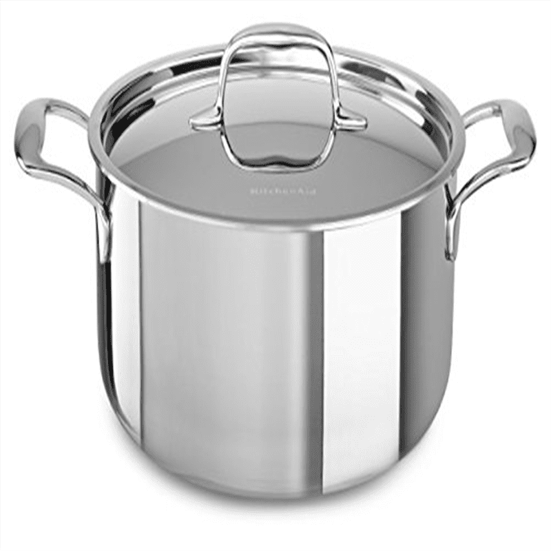 KitchenAid KCT60LCST TriPly Stainless Steel 6Quart Low Casserole with Lid Cookware Stainless