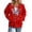 Red, variant on Bibifish Womens Full Zip Hoodies With Butterfly Print Zip Up Hoodies With Pockets Relaxed Fit Casual Spring Outdoor Strolls Daily Stylish Warm Wear
