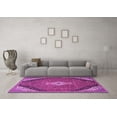 thumbnail image 3 of Ahgly Company Indoor Round Medallion Purple Traditional Area Rugs, 6' Round, 3 of 4