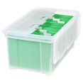 IRIS Letter Size Wing Lid File Box, Clear