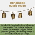 thumbnail image 4 of Bell Garland on Jute Rope with Antique Gold Finish - Christmas Bell Garland, 4 of 7