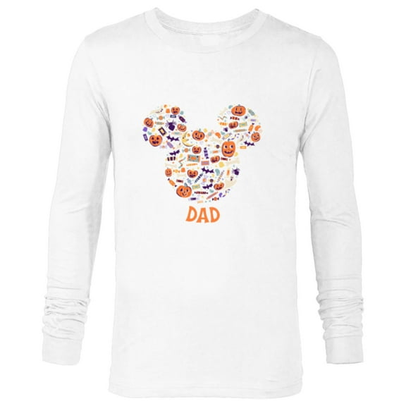 Disney Mickey Mouse Icon Halloween Dad - Long Sleeve T-Shirt for Men - Customized-White