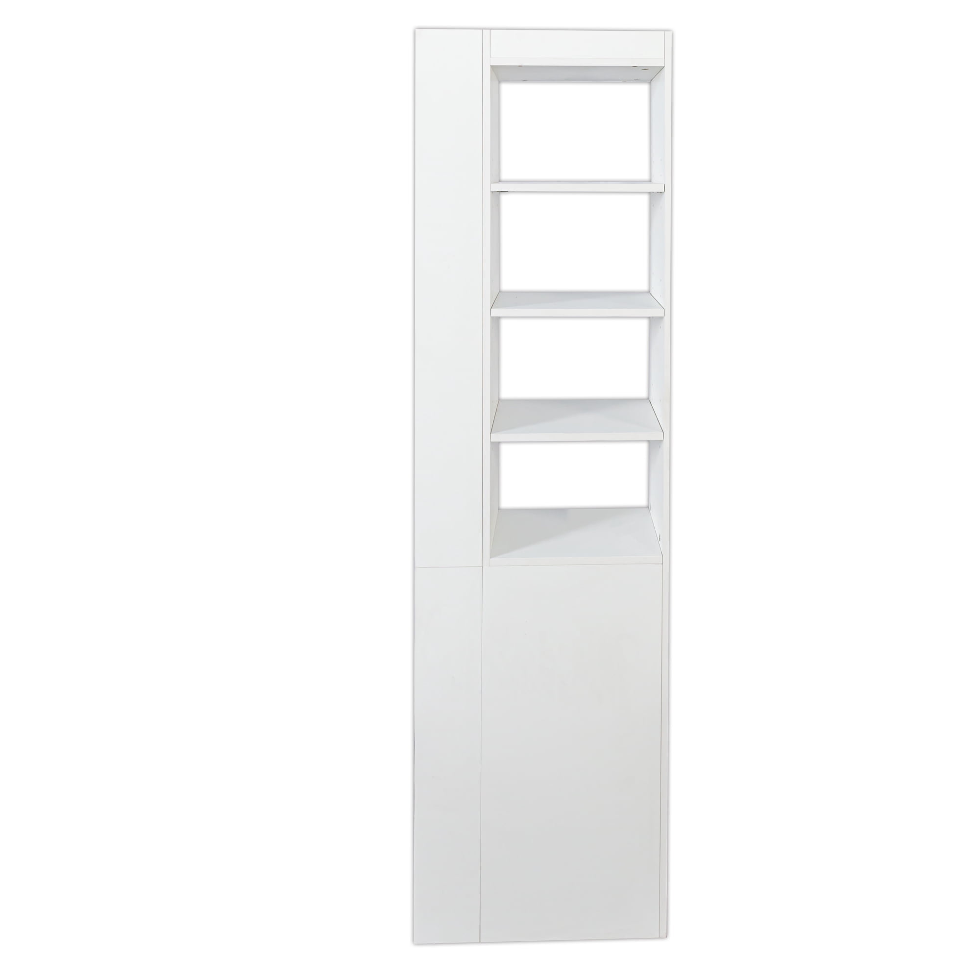 Mintazer 70" Tall Display Storage Cabinet with Drawers, 4 Tier Bookcase with 8 Open Shelf for Living Room Bedroom Kitchen Office, White
