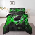 thumbnail image 1 of Erosebridal Boys Rugby Bedding Full Comforter Set, Red Black Down Comforter, Football Sport Gaming Decor, Reversible, 1 of 7