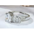 thumbnail image 3 of Forever Jewels 3.50Ct Round Moissanite Women Wedding Engagement Ring 14K White Gold Plated, 3 of 4