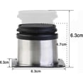 thumbnail image 3 of 4 pcs Adjustable Furniture Legs Cabinet Feet Metal Adjustable Stainless Steel Round Kitchen 50 x 60 x 50mm, 3 of 5