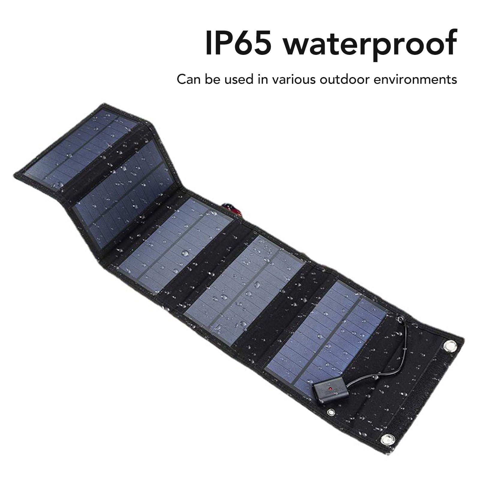 YAHHU 20W Portable Solar Panel Foldable Bag Charger 5V USB Output IP65 Waterproof Power Bank for Camping, RV, and Outdoor Off-Grid Use (8.26 inches / 21 cm)