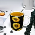 thumbnail image 5 of Yiaed Sunflower (2) Print Ceramics Coffee,Large Handle Design,Extra Large Tea and Coffee Cup for Office and Home Mugs, 5 of 6