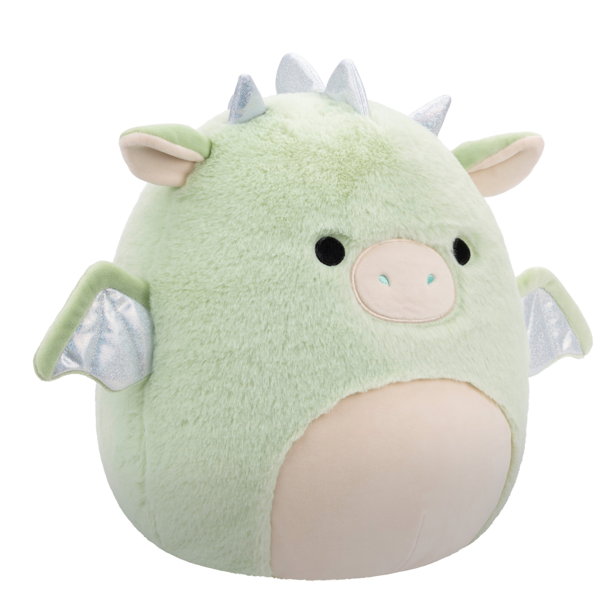 JAZWARES LLC Squishmallows Peluche 12" : Fuzz-a-Mallows - Drew le dragon vert