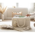thumbnail image 5 of Cozy Plush Organizer with Bear Diaper Stackers & Caddies Newborn Baby Items Diaper Bags Organizer Cream, 5 of 11