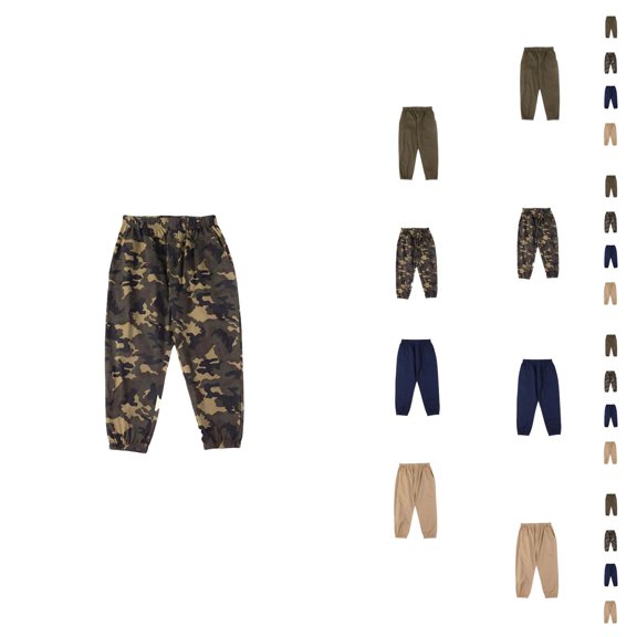 Boys Fashion Boys Pants Casual Trousers with Elastic Waistband Durable Long for School and Everyday Kids Clothing