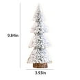 thumbnail image 3 of Christmas Tree 5.91inch Artificial Christmas Trees Tower-shaped Flocked Cedar Miniature Christmas Trees Snow Frost Ornaments With Wooden Bases For Christmas Party Table Top Decor Winter Crafts, 3 of 7