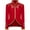 Red, variant on Men's Fashion Halloween Retro Style Tops Slim Fit Stitching Suit Gold Embroidered Court Zipper Jacket for Dinner, Prom, Wedding