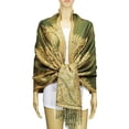 thumbnail image 4 of Silver Fever Pashmina - Jacquard Paisley Shawl - Stylish Scarf - Double Sided Wrap, 4 of 10
