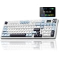 thumbnail image 1 of Restored AULA S98 Pro Wireless Mechanical Keyboard,Smart Screen & Knob,Tri-Mode BT5.0/USB-C/2.4GHz Creamy Keyboard,Pre-lubed Linear Switches RGB Backlit Computer Gaming Keyboards (Refurbished), 1 of 9