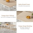 thumbnail image 6 of 3-Piece Dining Table Sets with 2 White Chairs for Kitchen, Dinette, Breakfast Nook, Oak, 6 of 9