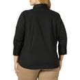 thumbnail image 4 of Lee Riders Women's Plus Size Quarter Sleeve Classic Button-Front Career Shirt, 4 of 4