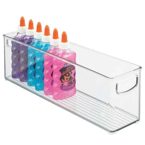 iDesign Recycled Plastic Stackable Storage Bin - Perfect to Hold Breast Milk Bags - Clear