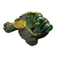 thumbnail image 3 of Figura de sapo que cambia de color, adornos para mascotas, manualidades de resina de la fortuna de tres patas Verde S, 3 of 9