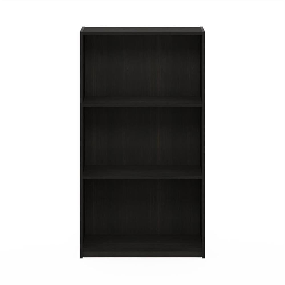 Furinno Basic 3 - Tier Bookcase Storage Shelves, Espresso, Adult