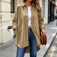 thumbnail image 2 of StSilkitty Button down Shirt Jacket for Women Long Sleeve Collared Shacket Coat with Pockets Fall Winter Outerwear, 2 of 6