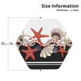 thumbnail image 2 of Zufioo Starfishes Shells Print Leather Coaster Set, Decorative PVC Coasters 4-pack - Scald and Stain-resistant, Suitable for Home, Cafes, Restaurants-Hexagon, 2 of 6